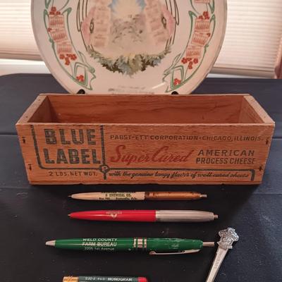 OLD ADVERTISING - 1912 PLATTEVILLE, CO DRUGGIST CALENDAR PLATE AND MORE