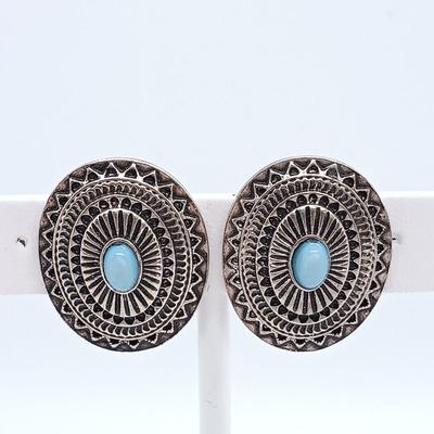 LOT 1: Blue Themed Jewelry - Stone, Glass & Lucite