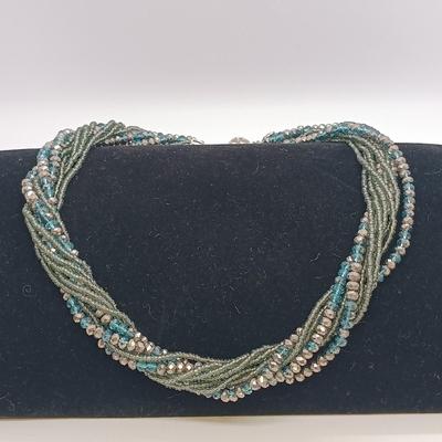 LOT 3: Sterling and Crushed Turquoise Navajo Earrings, Hand Blown Glass Earrings, Glass Art Pendant & More