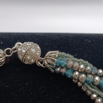 LOT 3: Sterling and Crushed Turquoise Navajo Earrings, Hand Blown Glass Earrings, Glass Art Pendant & More