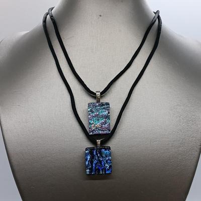 LOT 4: Sterling Choker with Premier Designs Bora Bora Pendant, Glass Pendant Necklaces & More