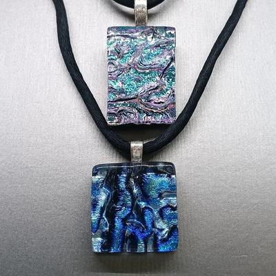 LOT 4: Sterling Choker with Premier Designs Bora Bora Pendant, Glass Pendant Necklaces & More