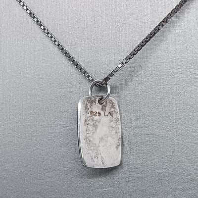 LOT 6: Sterling and Turquoise Cross with Sterling Pendant on a Sterling Chain 9.00gtw