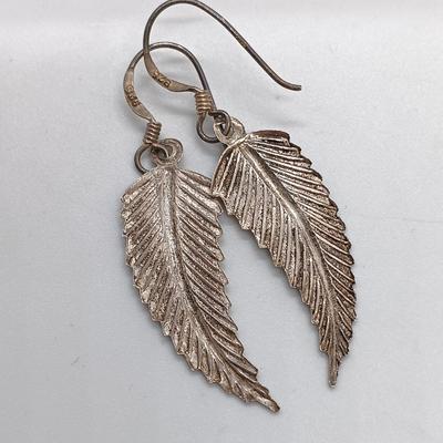 LOT 7: Set of (3) Sterling and Stone Earrings with Native American Inspired Dangle Earrings