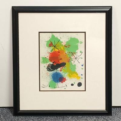 LOT 34: Joan Miró Composition with Stars Signed Lithograph
