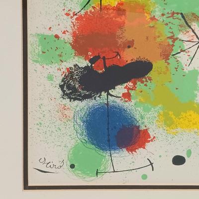LOT 34: Joan Miró Composition with Stars Signed Lithograph