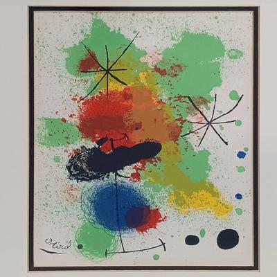 LOT 34: Joan Miró Composition with Stars Signed Lithograph