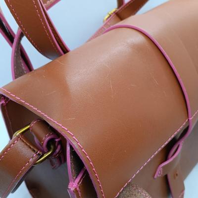 LOT 36: Vintage Acrylic Earrings and T-Shirt Clips with IIIBeCa Satchel