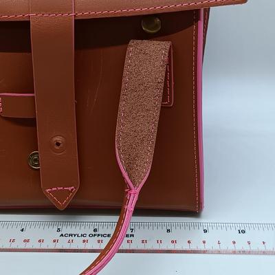 LOT 36: Vintage Acrylic Earrings and T-Shirt Clips with IIIBeCa Satchel