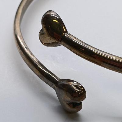 LOT 37: Sterling Heart Bangle, Lucite GB Fish Brooch, Sterling Buckle Ring & More