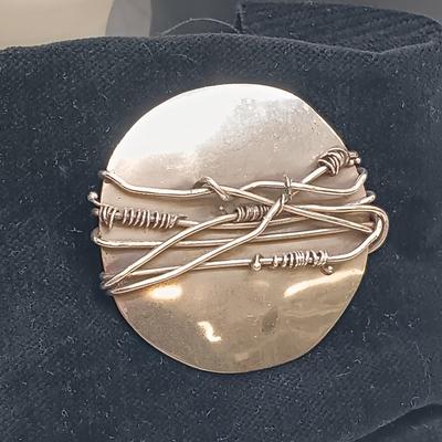 LOT 37: Sterling Heart Bangle, Lucite GB Fish Brooch, Sterling Buckle Ring & More