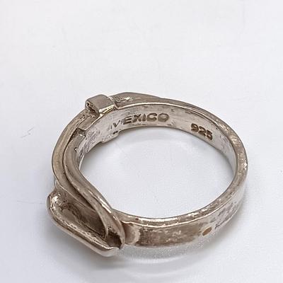 LOT 37: Sterling Heart Bangle, Lucite GB Fish Brooch, Sterling Buckle Ring & More