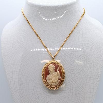 LOT 38: Corday Cameo Locket, W&K Co. 1/4 Gold Shell Locket & More