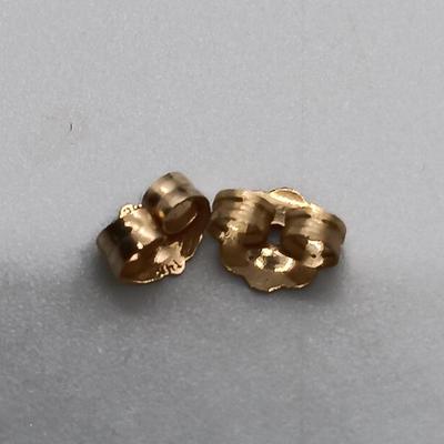 LOT 40: Tiger's Eye Earrings with 14K Backs & Laurel Birch Brooch