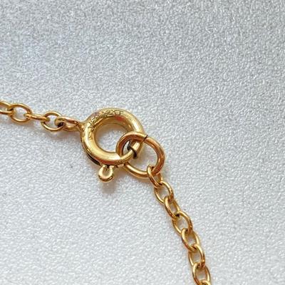 LOT 58: Vintage The Franklin Mint 1978 Easter Egg 24K Gold over Porcelain Lacy Floral Motif Pendant Necklace with Gold Filled Chain