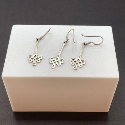 LOT 59: Three Pair of Sterling Silver Dangle Earrings