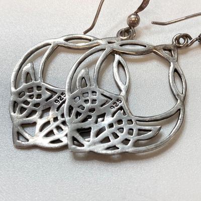 LOT 59: Three Pair of Sterling Silver Dangle Earrings