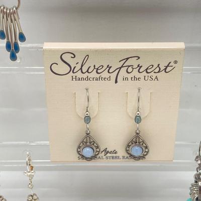 LOT 62: Vintage and Handmade Jewelry - Pendant Necklaces and Dangle Earrings