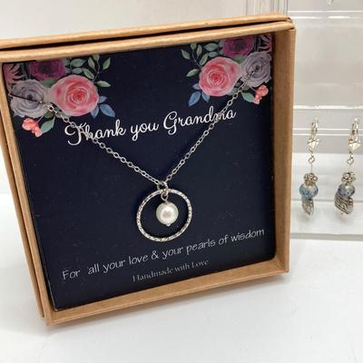 LOT 62: Vintage and Handmade Jewelry - Pendant Necklaces and Dangle Earrings