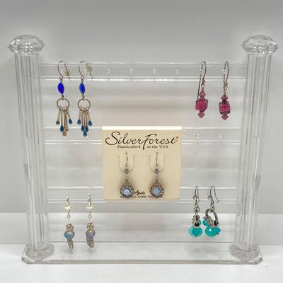 LOT 62: Vintage and Handmade Jewelry - Pendant Necklaces and Dangle Earrings