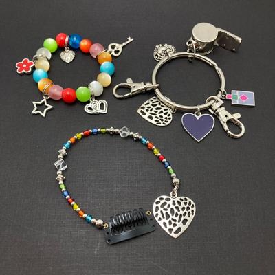 LOT 63: Large Collection of Hand Crafted Jewelry - Bracelets and Hair Jewelry