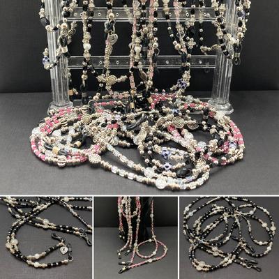 LOT 64: Beautifully Hand Crafted Beaded Eye Glass Holders / Craft Bead Collection