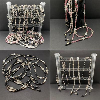 LOT 64: Beautifully Hand Crafted Beaded Eye Glass Holders / Craft Bead Collection