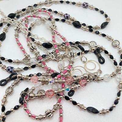 LOT 65: Collection of Hand Crafted Lanyards / Eye Glass Holders / Craft Beads