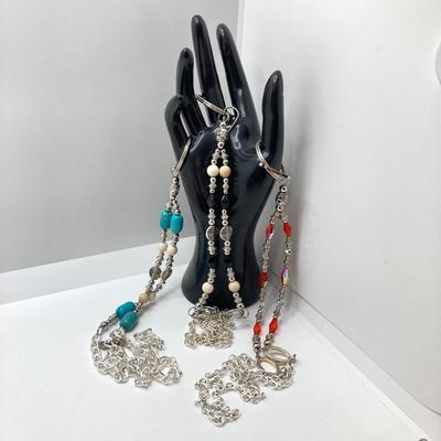 LOT 65: Collection of Hand Crafted Lanyards / Eye Glass Holders / Craft Beads