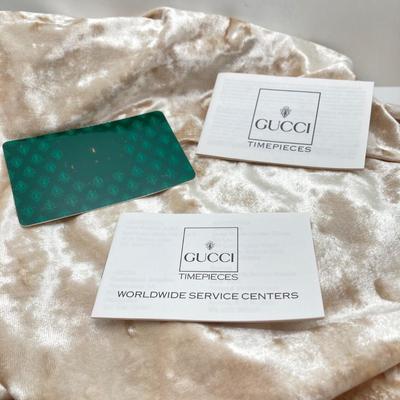 LOT 68: Beautiful Swiss Gucci Timepiece / Watch with Interchangeable Bezels in Original Box (NIB)