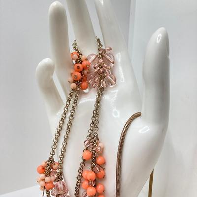 LOT 72: Collection of Vintage Necklaces - Monet, Polished Stone and More