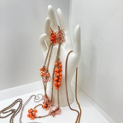 LOT 72: Collection of Vintage Necklaces - Monet, Polished Stone and More