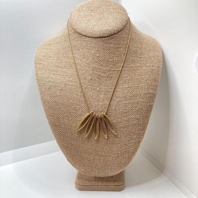 LOT 73: Collection of Vintage Gold Tone Pendant / Statement Necklaces