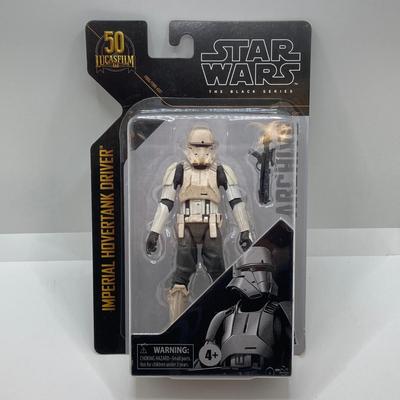 LOT 75: Collection of Three Star Wars Figurines in Original Boxes - Imperial Hovertank Drriver, New Republic Droid and At-At Driver