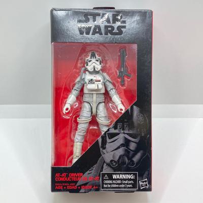 LOT 75: Collection of Three Star Wars Figurines in Original Boxes - Imperial Hovertank Drriver, New Republic Droid and At-At Driver