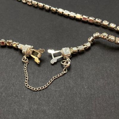 LOT 79: Rhinestone Collection - Necklace, Earrings, Magician Hat and Brooches / Pins