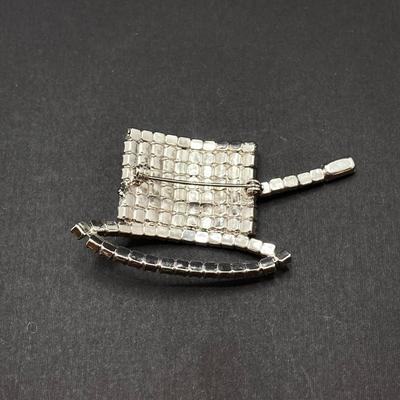 LOT 79: Rhinestone Collection - Necklace, Earrings, Magician Hat and Brooches / Pins