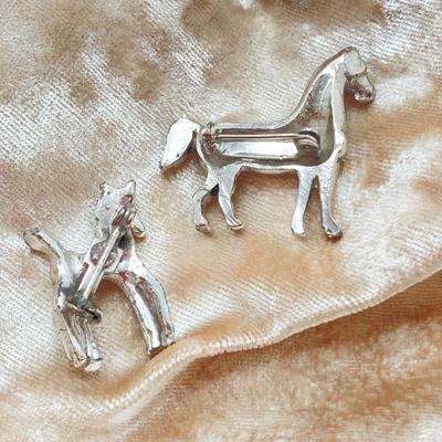 LOT 80: Vintage Brooch / Pin Collection - Silver Tone, Coro, Rhinestone and More