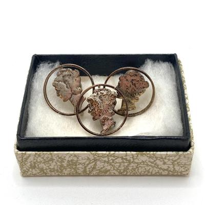 LOT 81: Vintage Jewelry Collection - Sterling Silver Bracelet / Earrings, Sweater Pin, Mercury Dime Cut-out Earrings / Pin and More