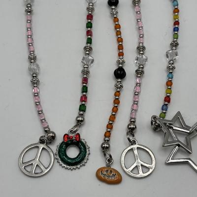 LOT 88: Fun Handcrafted Beaded Hair Clips w/Charms for All Occasions