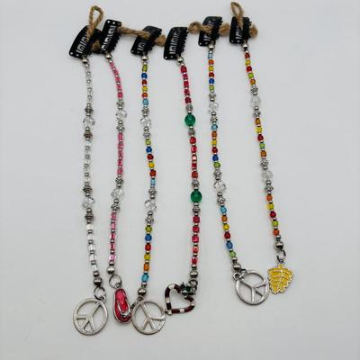 LOT 88: Fun Handcrafted Beaded Hair Clips w/Charms for All Occasions
