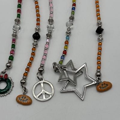 LOT 88: Fun Handcrafted Beaded Hair Clips w/Charms for All Occasions