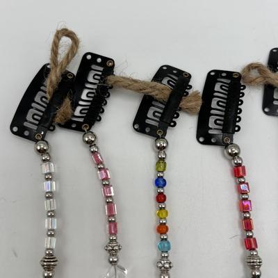 LOT 88: Fun Handcrafted Beaded Hair Clips w/Charms for All Occasions