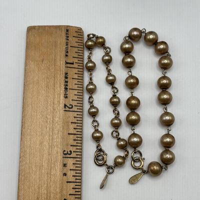 LOT 92: Faux Pearl Collection including Marvella w 1/20th 12k GF Clasp, Talbots, Seed Pearl Chokers & More