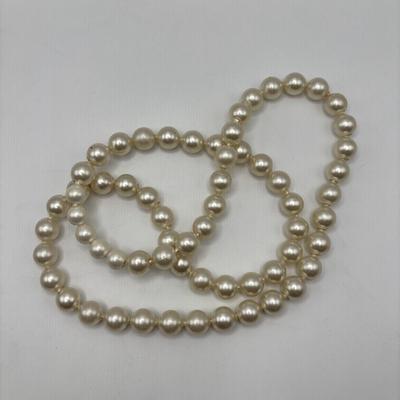 LOT 92: Faux Pearl Collection including Marvella w 1/20th 12k GF Clasp, Talbots, Seed Pearl Chokers & More