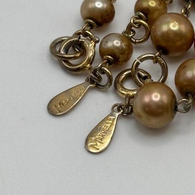 LOT 92: Faux Pearl Collection including Marvella w 1/20th 12k GF Clasp, Talbots, Seed Pearl Chokers & More
