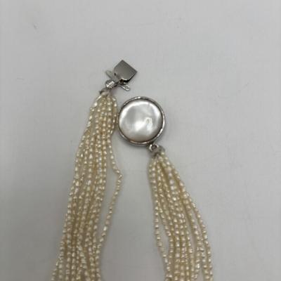 LOT 92: Faux Pearl Collection including Marvella w 1/20th 12k GF Clasp, Talbots, Seed Pearl Chokers & More