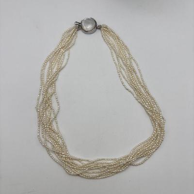 LOT 92: Faux Pearl Collection including Marvella w 1/20th 12k GF Clasp, Talbots, Seed Pearl Chokers & More