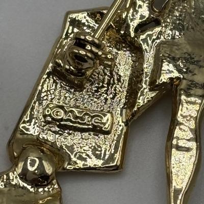 LOT 94: Vintage Gold Tone Brooch Collection- Anne Klein, AJC and more