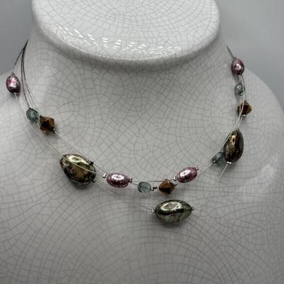 LOT 98: Delicate Beaded Necklaces/Chokes, Filigree Leaf Pendant & More